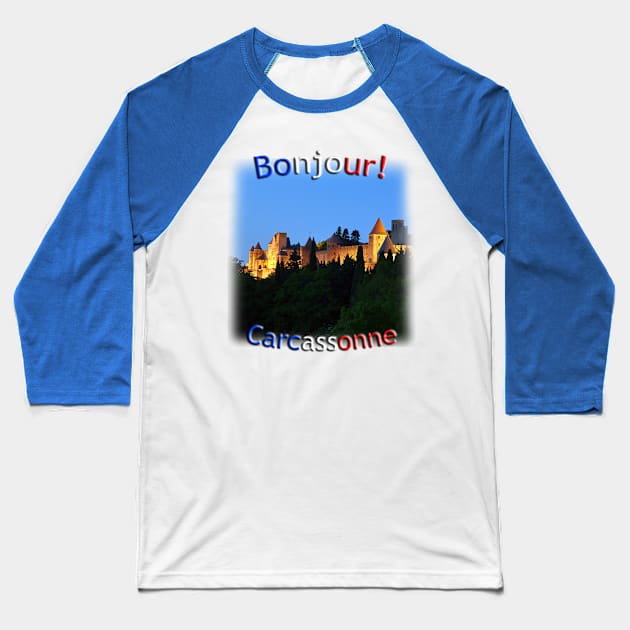 Carcassonne in the Early Evening Baseball T-Shirt by TouristMerch